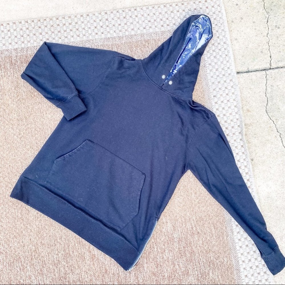 Royal Blue Black Hoodie